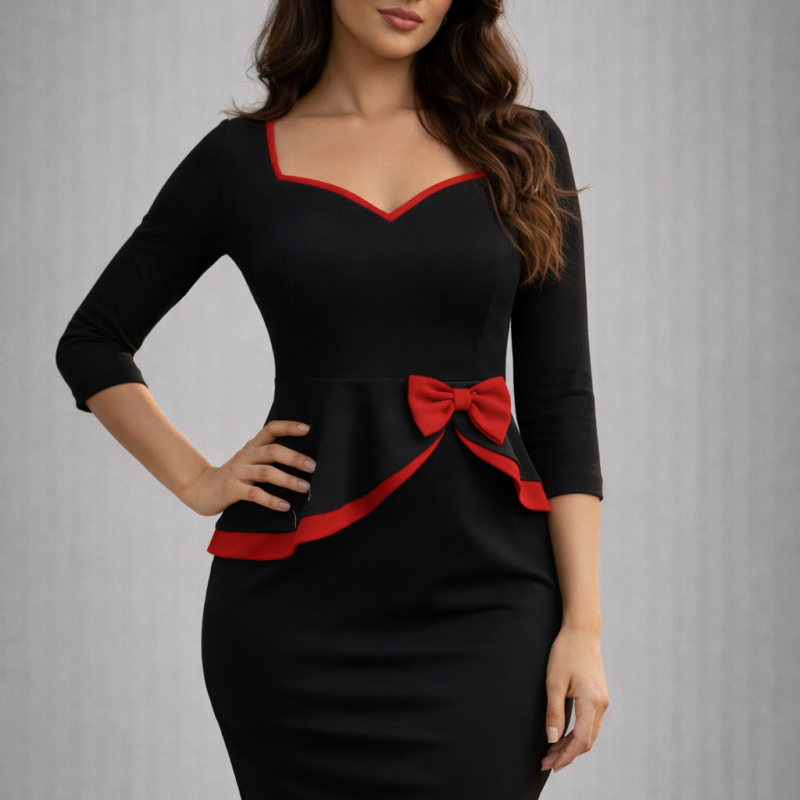 Viora Contrast Lycra Dress