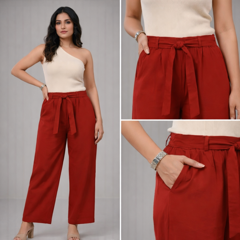 Aira Tailored Cotton Trousers